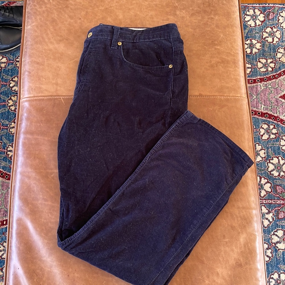 Bonobos navy straight leg corduroy pants with stretch
